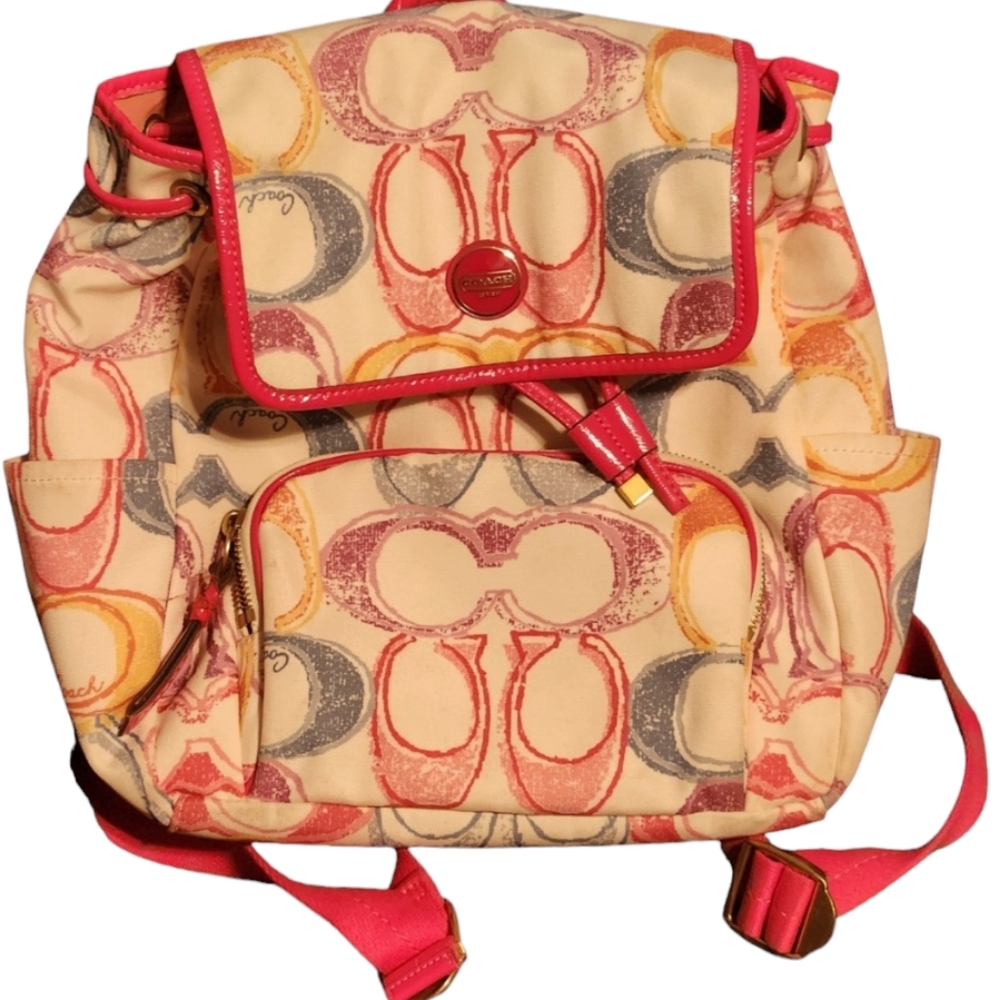 Coach Multicolor Scribble Backpack Read - image 1